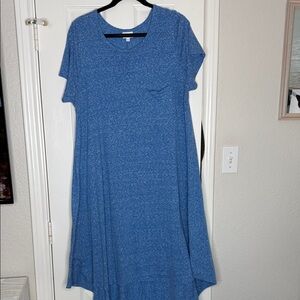 LuLaRoe Heathered Blue Short Sleeve Dress